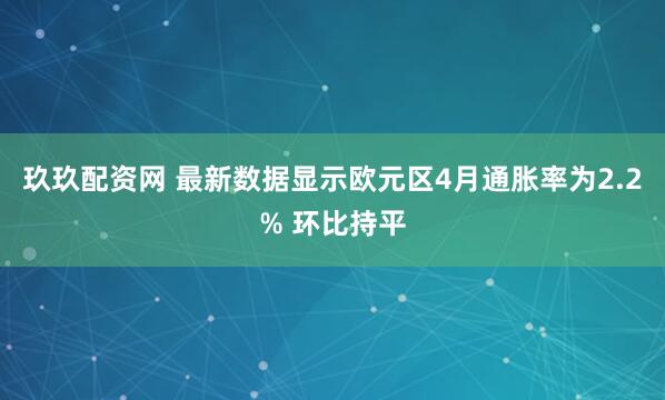 玖玖配资网 最新数据显示欧元区4月通胀率为2.2% 环比持平